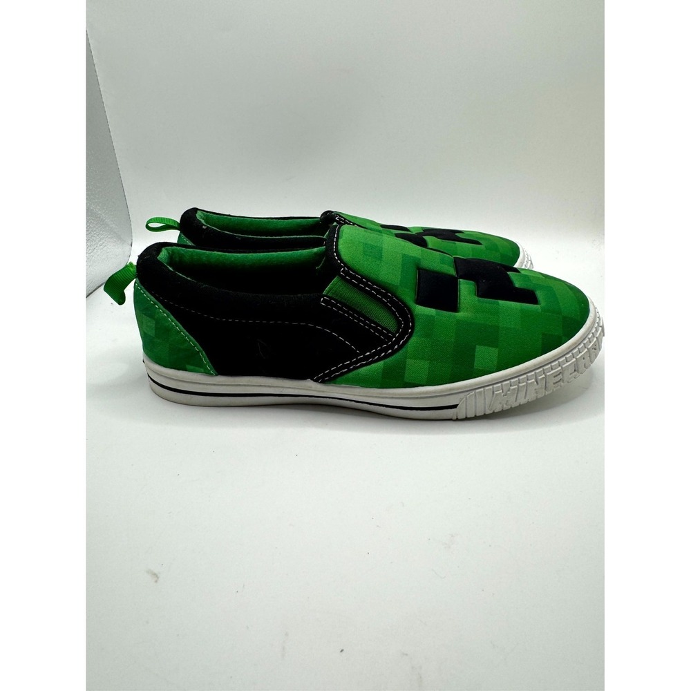 Minecraft Creeper Slip-On CBF5699AMT Boys 2 Sneaker Green Black Skateboard Shoes - Picture 4 of 10